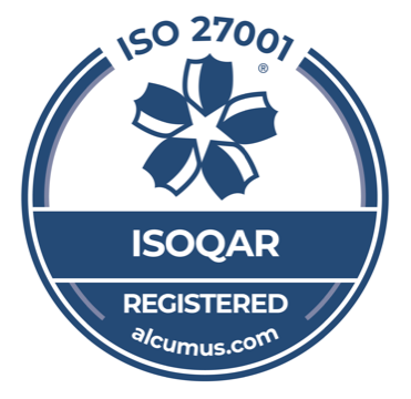 ISOQAR Registered ISO 27001 certification mark